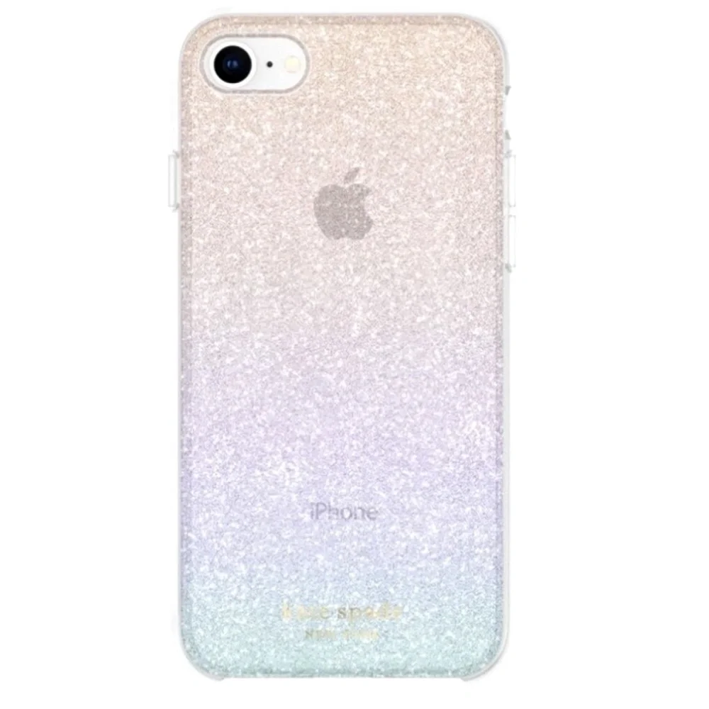 Kate Spade Ombre Glitter iPhone 6 6s 7 8 Case Pink Blue NWT